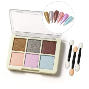 Opalizujący pyłek do paznokci, paletka 6szt. nr.05 Clavier