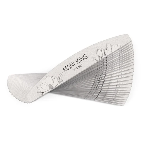 MANI KING Mineralny Pilnik do paznokci FLORA PÓŁKSIĘŻYC 150/180 Standard - 25 szt.