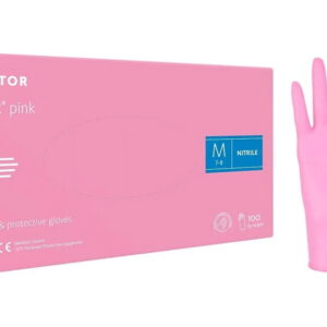 Rękawiczki nitrylowe Nitrylex różowe M Mercator 100szt