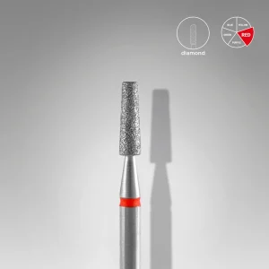 Frez diamentowy ścięty stożek czerwony EXPERT średnica 2,5 mm / część robocza 8 mm