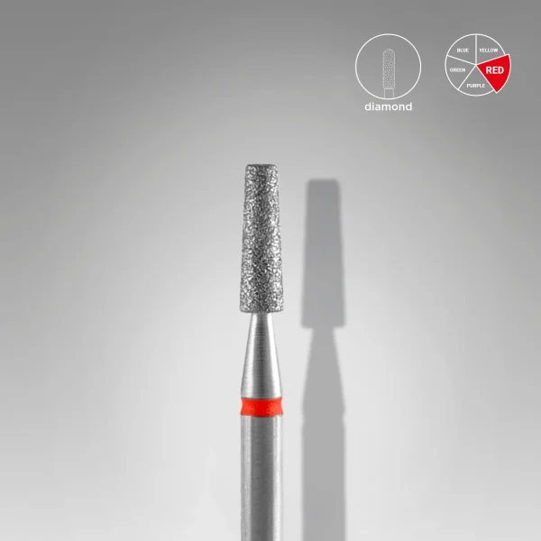 Frez diamentowy ścięty stożek czerwony EXPERT średnica 2,5 mm / część robocza 8 mm