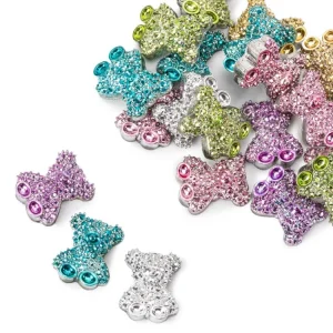 Ozdoby do paznokci misie 3D Molly Nails mix kolorów 20 szt