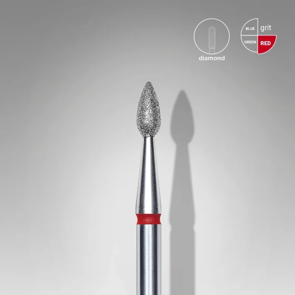 Frez diamentowy kropla czerwona EXPERT średnica 2,3 mm / część robocza 5 mm
