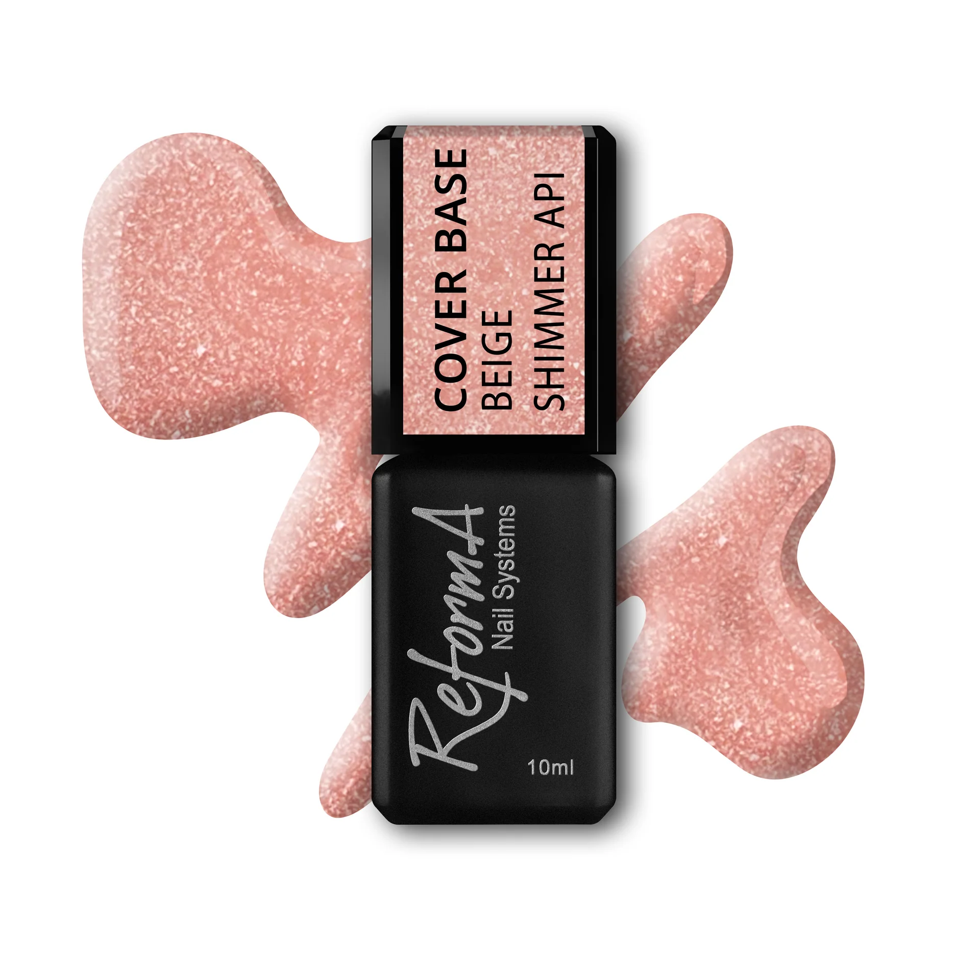 Cover Base Reforma Beżowa baza do paznokci Beige Shimmer API, 10 ml Cover Base Reforma Beżowa baza do paznokci Beige Shimmer API, 10 ml