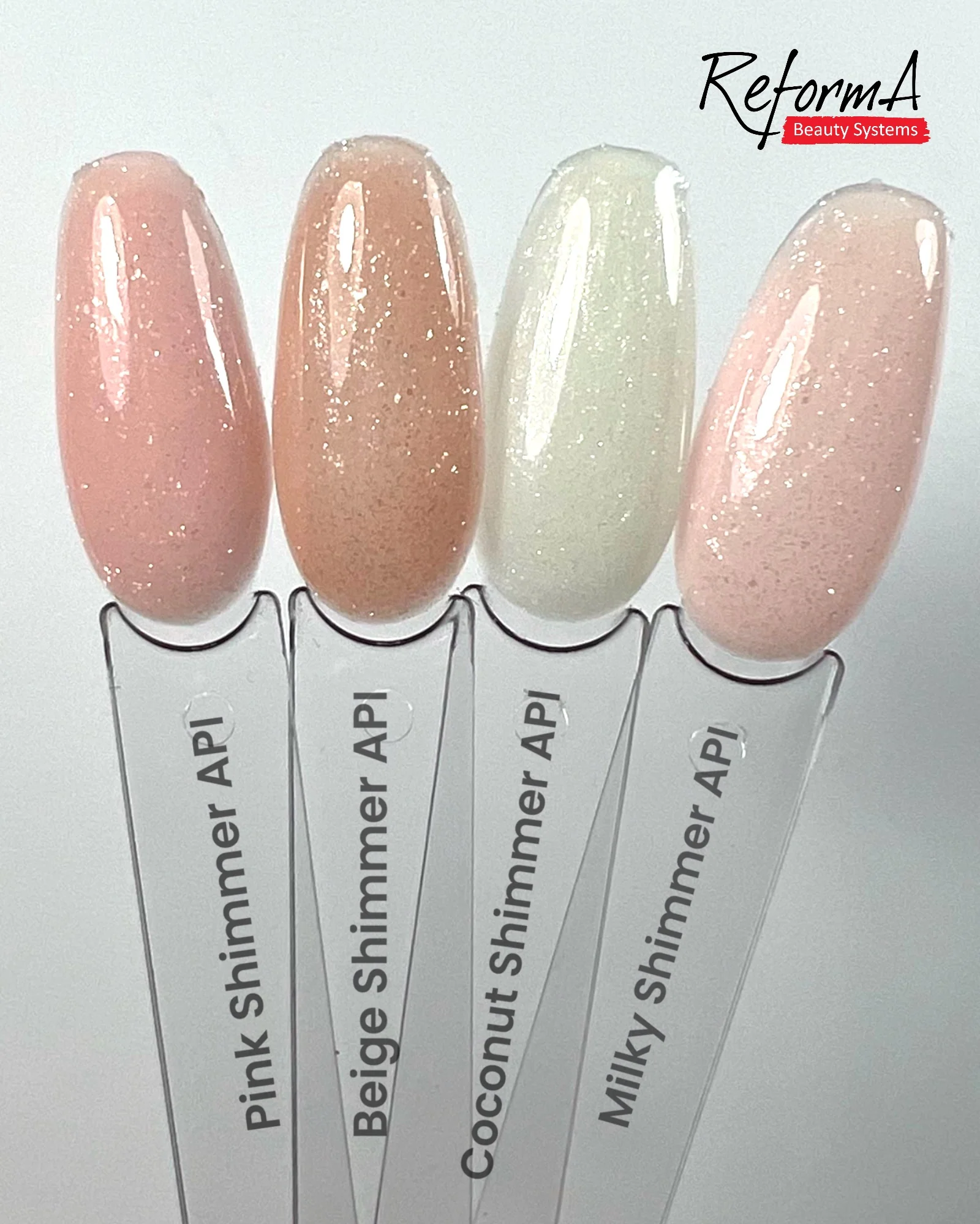 Cover Base Reforma Beżowa baza do paznokci Beige Shimmer API, 10 ml