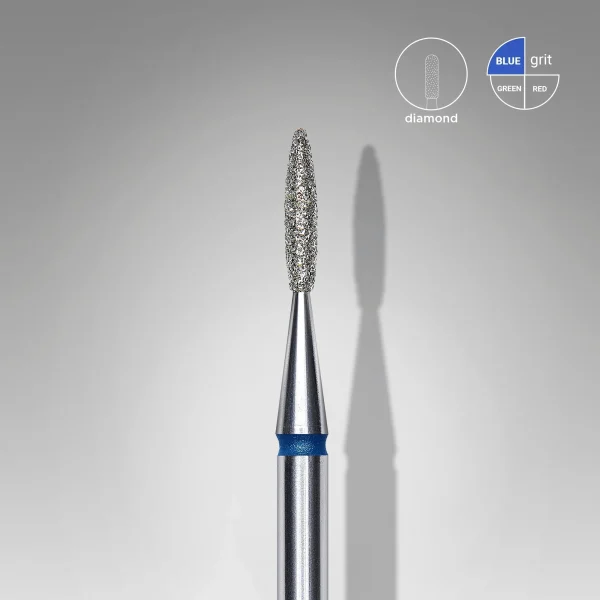 Frez diamentowy płomyk niebieski Staleks Pro EXPERT średnica 1,6 mm / część robocza 8 mm