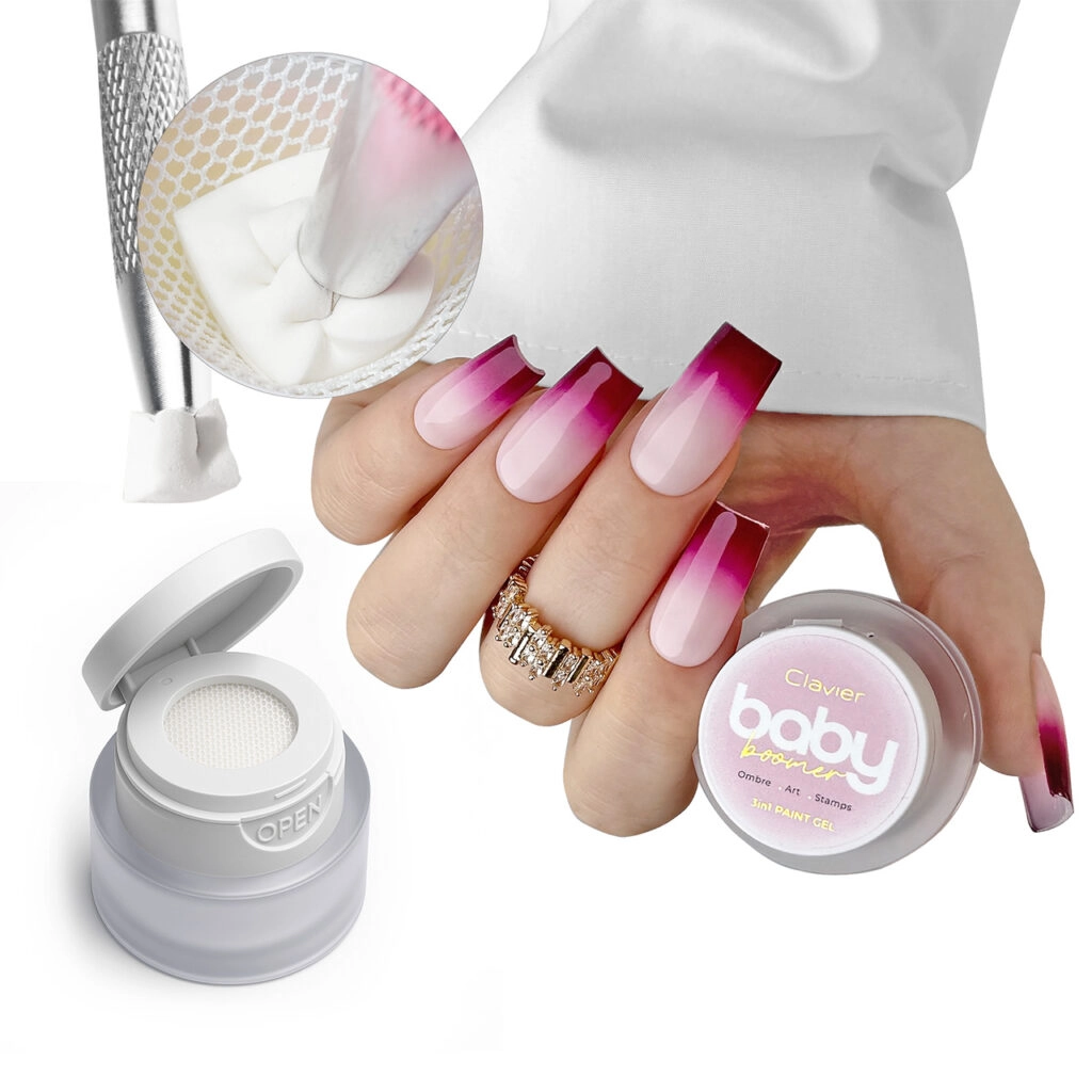 Baby-Boomer-C02-glowne-1024x1024 Baby Boomer żel 3w1 Clavier, Ombre, Art, Stamps, C02 „Lust”, 3g.