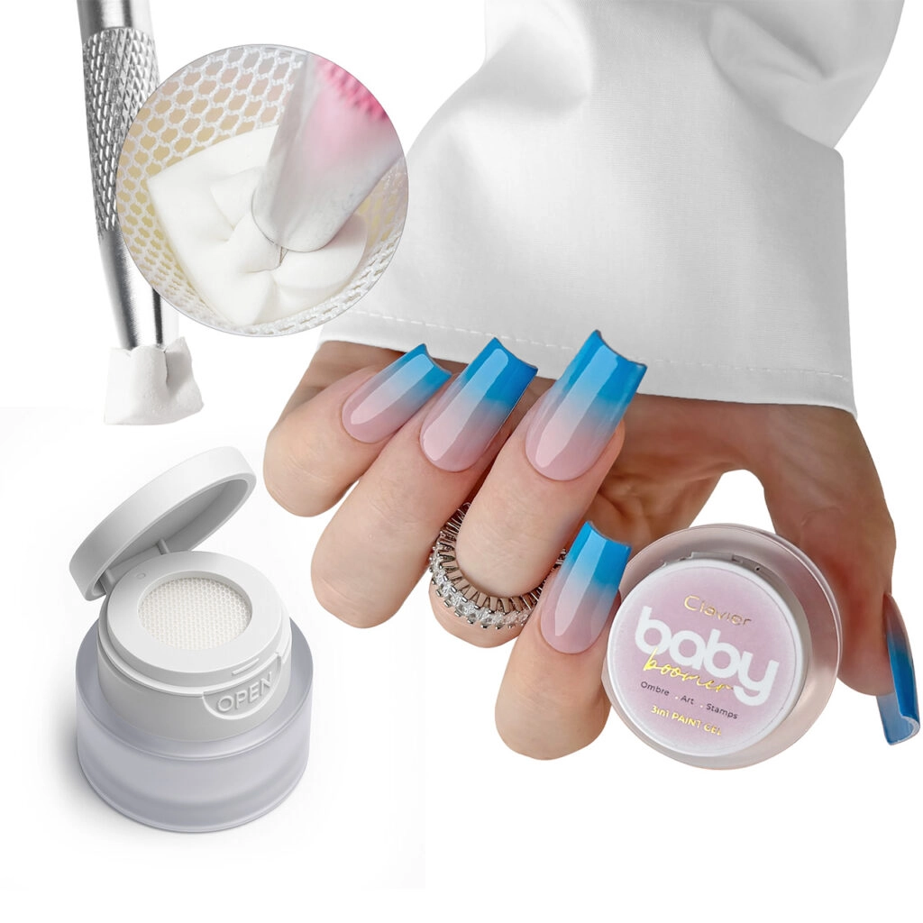 Clavier Baby Boomer paint gel 3w1 Ombre, Art, Stamps, R10 „Blueberry”, 3g.