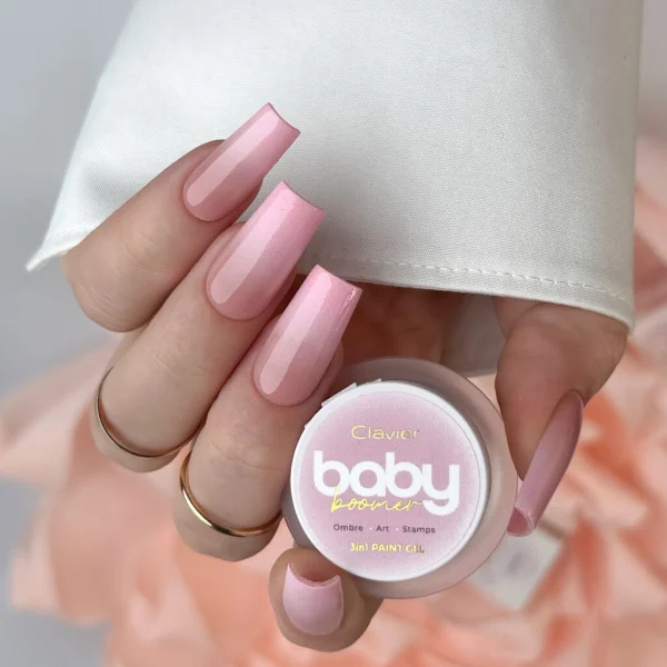 Żel 3w1 Baby Boomer Nailsology Clavier, Ombre, Art, Stamps, P02 „Barbielle”, 3g.