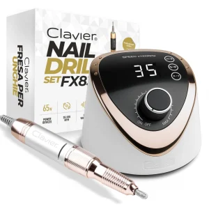 Profesjonalna frezarka do paznokci Clavier FX 830, moc 65W, manicure, pedicure, biała