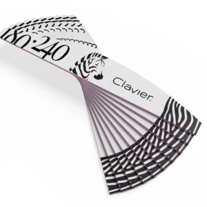 Pilnik do paznokci zebra łódka Clavier – 180/240, szary 10szt.
