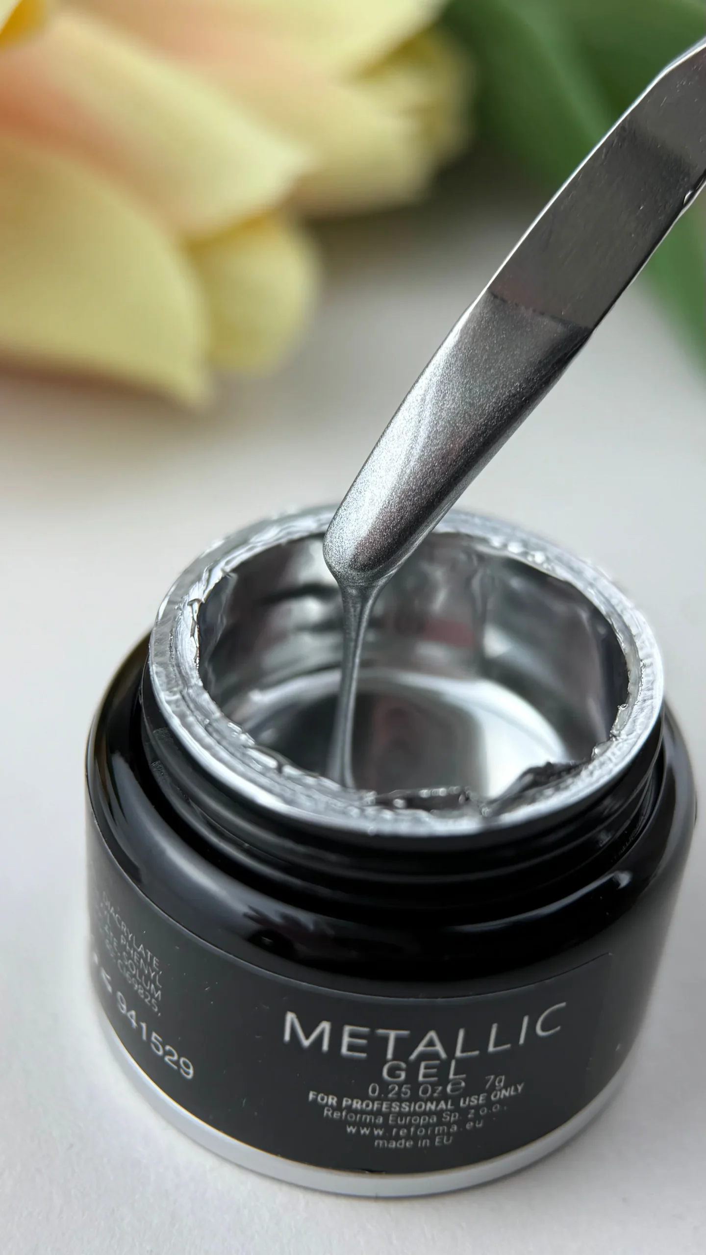 Metallic_Gel Reforma Mirror Gold Gel Żel do zdobień złoty, metaliczny 7g
