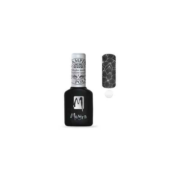 Lakier hybrydowy do stempli Moyra SGP 03 biały 10 ml