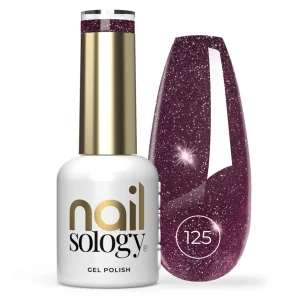 Lakier brokatowy z efektem Flash, hybrydowy, Nailsology, Hight – End Pink 125, 8ml