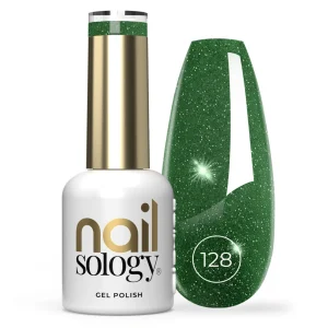 Lakier Hybrydowy z efektem Flash, brokatowy, Nailsology, Green Twilight 128, 8ml