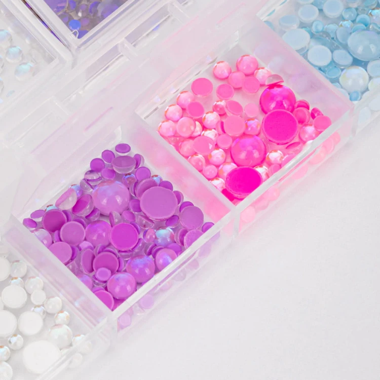 Ozdoby-do-paznokci-Molly-Nails-kasetka-kamyki-mix-kolorow-1000-szt-4 Molly Nails Kasetka z ozdobami kamyki mix kolorów 1000 sztuk