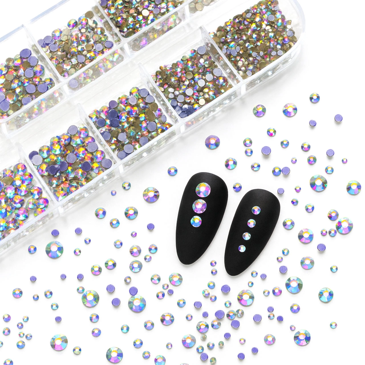 Ozdoby-do-paznokci-Nail-Diamond-silver-4 Cyrkonie na paznokcie Clavier Nail Diamond, kryształki, mix, silver