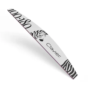 Pilnik do paznokci Zebra Łódka Clavier – 100/180, szary 10szt.