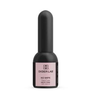 Mleczny top hybrydowy TOP COAT NO WIPE Didier Lab, milky pink, 10ml