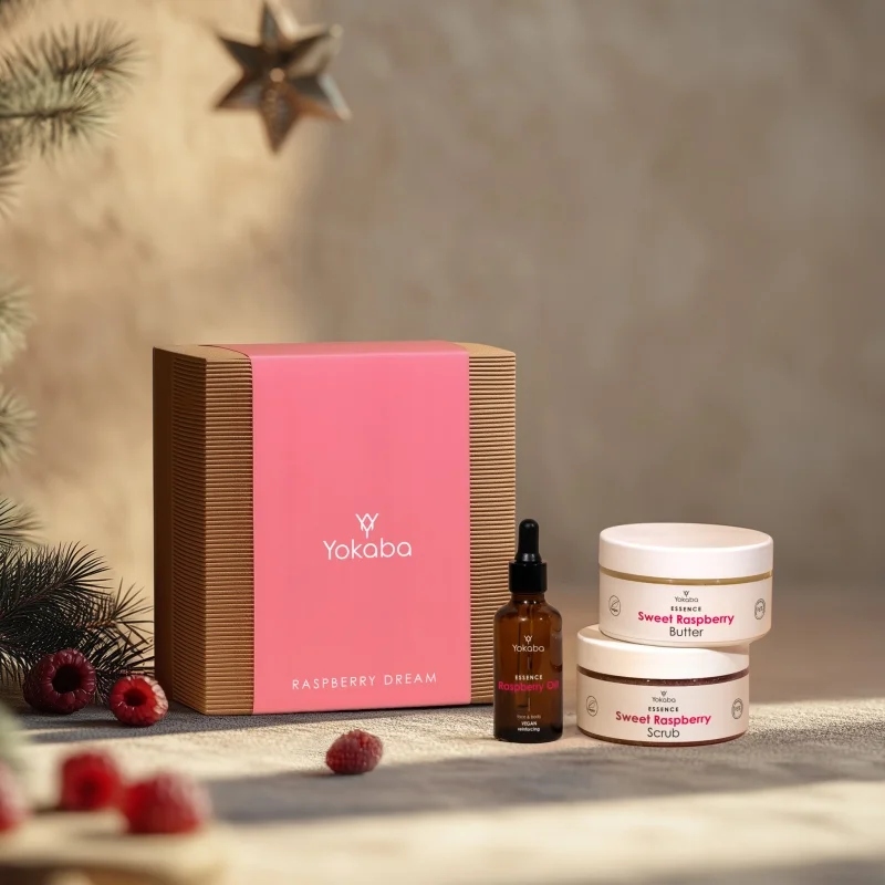 Zestaw prezentowy Yokaba: Raspberry oil 50ml, Raspberry Butter 200ml,