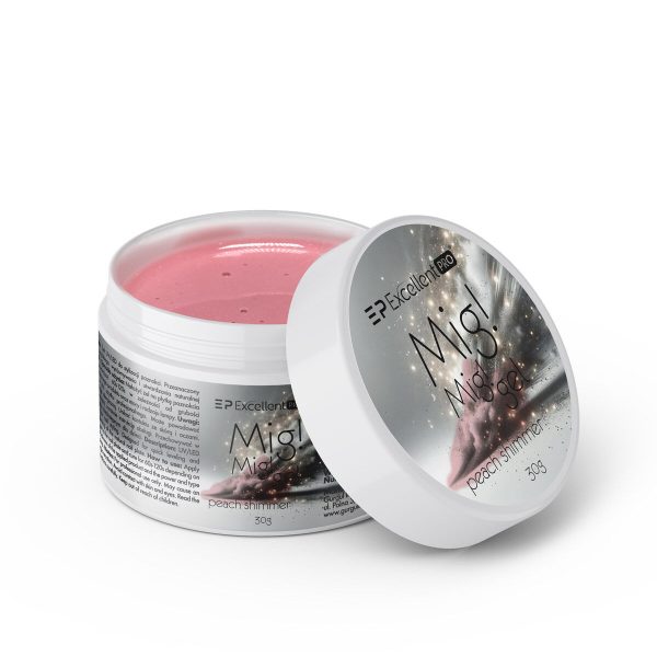 Żel Excellent PRO MIG! MIG! GEL PEACH SHIMMER 30g