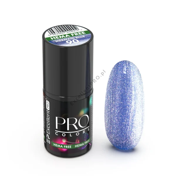 Lakier hybrydowy Excellent PRO Colors HemaFree 090 MERMAID BLUE 7g