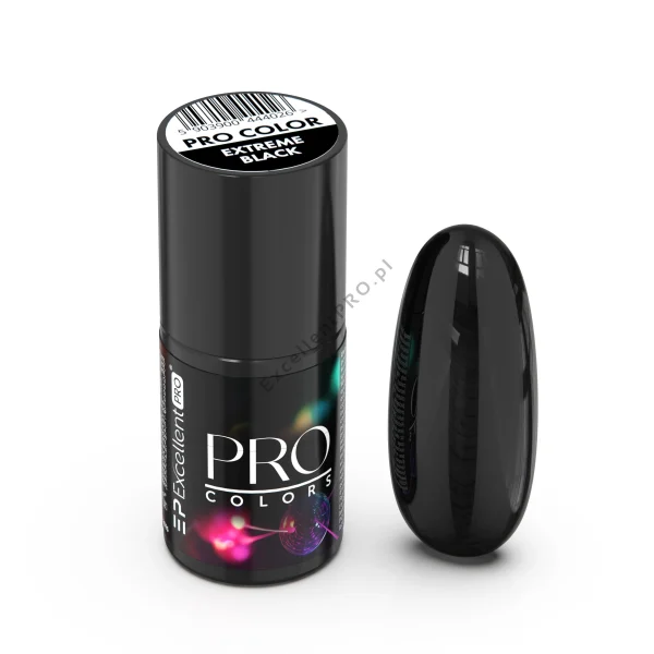 Lakier hybrydowy Excellent PRO Colors 070 BLACK (ONE COAT 070 EXTREME BLACK) 7g