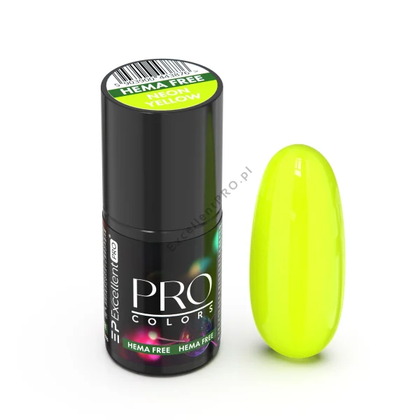 Lakier hybrydowy Excellent PRO Colors HemaFree 26 NEON YELLOW (BASIC 26) 7g