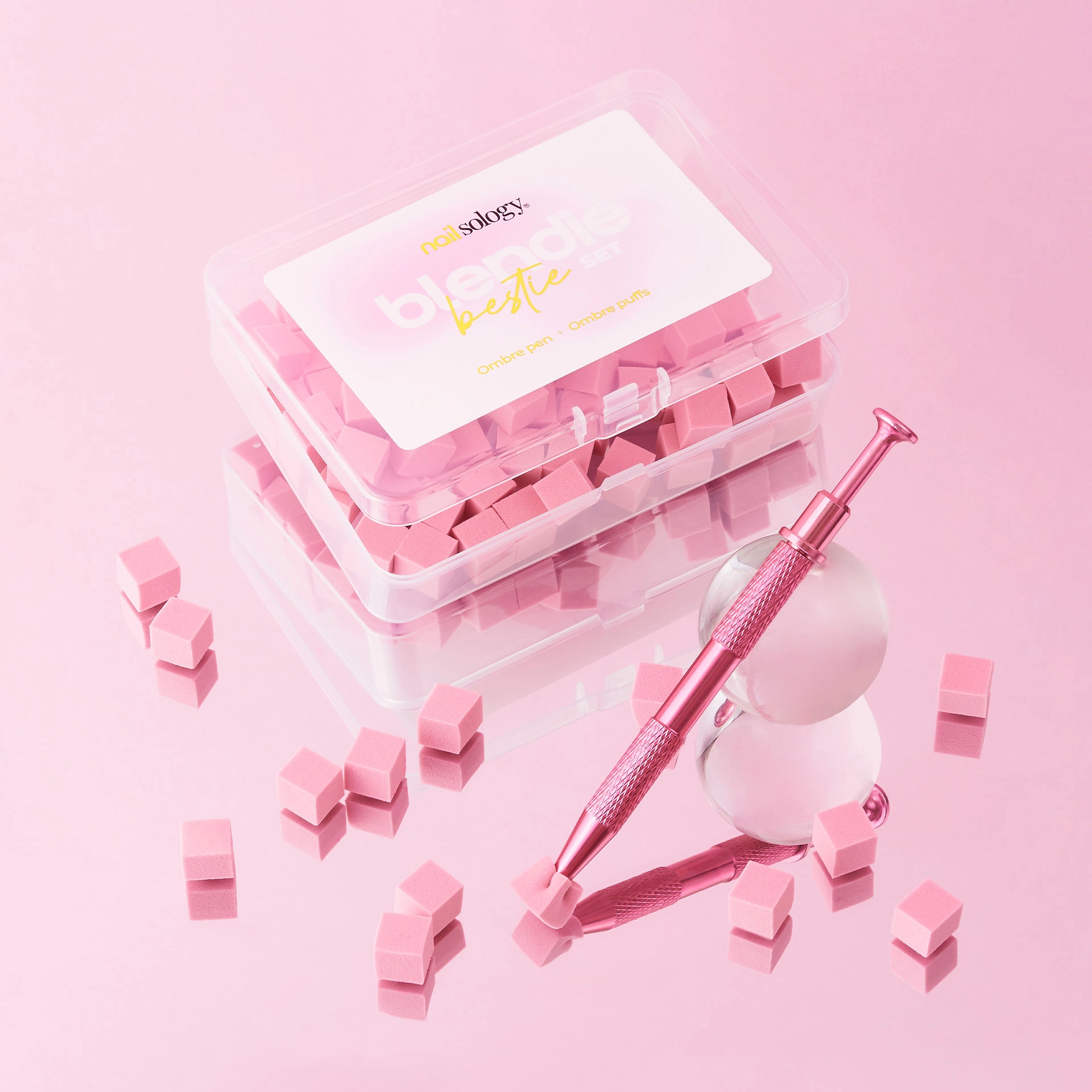 Clavier Zestaw do Ombre, Clavier Zestaw do Ombre, Nailsology Blendie Bestie Set, 100szt., pink