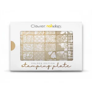 Clavier Golden Edition – Botanic Shapes (06/L) Metalowa blaszka do stempli, płytka do paznokci