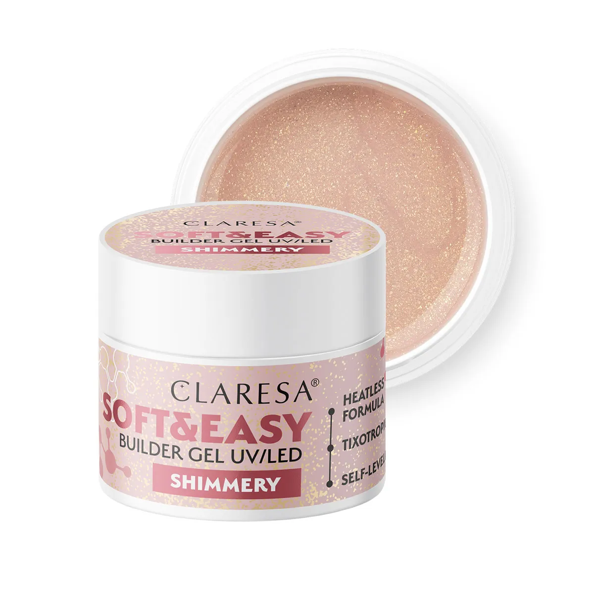 claresa-soft-easy-shimmery-45 Claresa Żel budujący SOFT&EASY builder gel Shimmery 45g