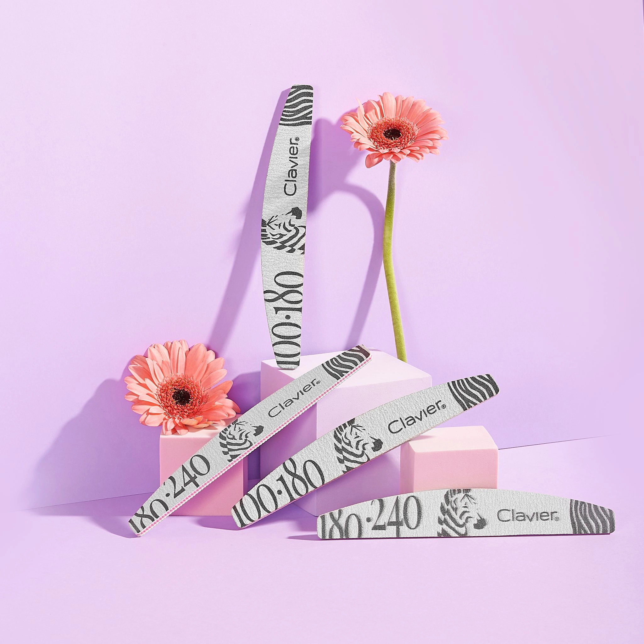 clavier-new-catalogue50261-2048x2048 Pilnik do paznokci Zebra Łódka Clavier – 100/180, szary 10szt.