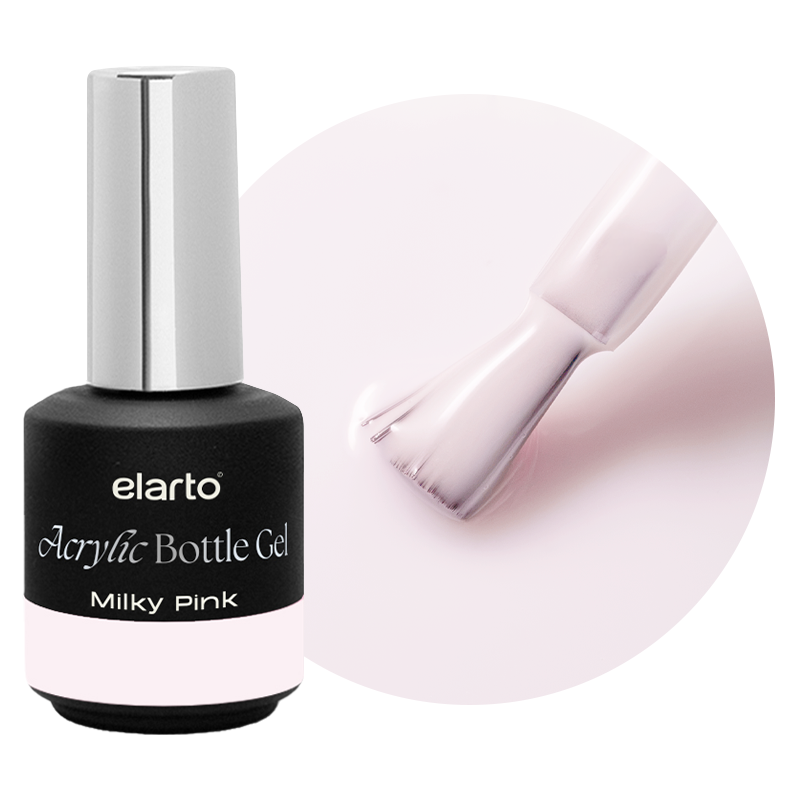 elarto Acrylic Bottle Gel Milky Pink 15ml elarto Acrylic Bottle Gel Milky Pink 15ml