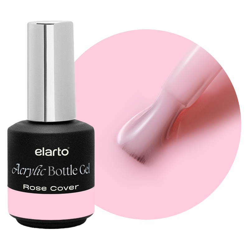 elarto Acrylic Bottle Gel Rose Cover 15ml elarto Acrylic Bottle Gel Rose Cover 15ml