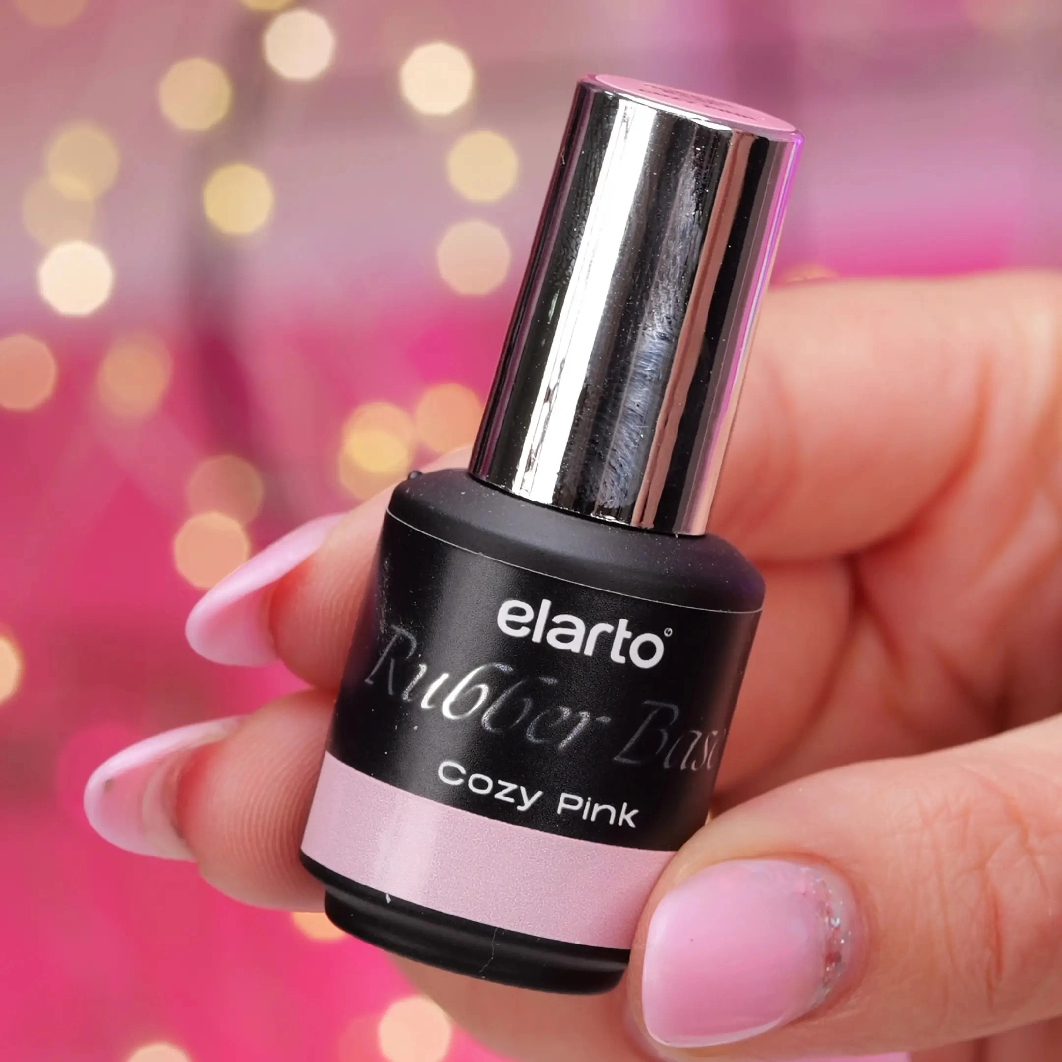 elarto Baza hybrydowa Rubber Base Cozy Pink 15ml elarto Baza hybrydowa Rubber Base Cozy Pink 15ml