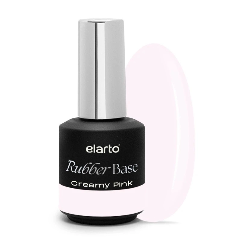 elarto Baza hybrydowa Rubber Base Creamy Pink 15ml elarto Baza hybrydowa Rubber Base Creamy Pink 15ml