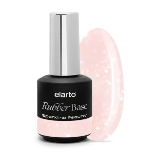 elarto Baza hybrydowa Rubber Base Sparkline Peachy 15ml