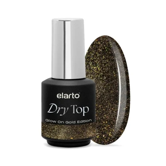 elarto Top hybrydowy Elastic Dry Top Glow On Gold Edition 7ml elarto Top hybrydowy Elastic Dry Top Glow On Gold Edition 7ml