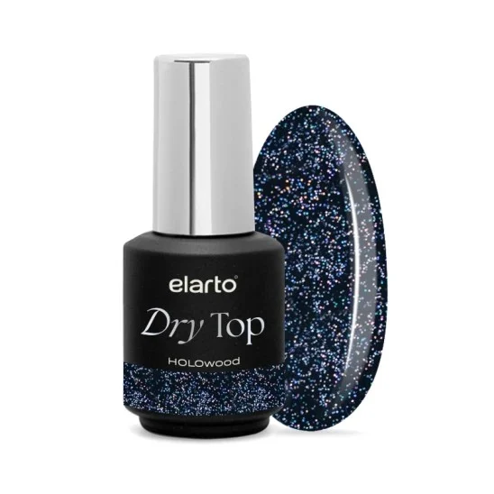 Top hybrydowy z multi drobinkami Elastic Dry Top HOLOwood 7ml Top hybrydowy z multi drobinkami Elastic Dry Top HOLOwood 7ml
