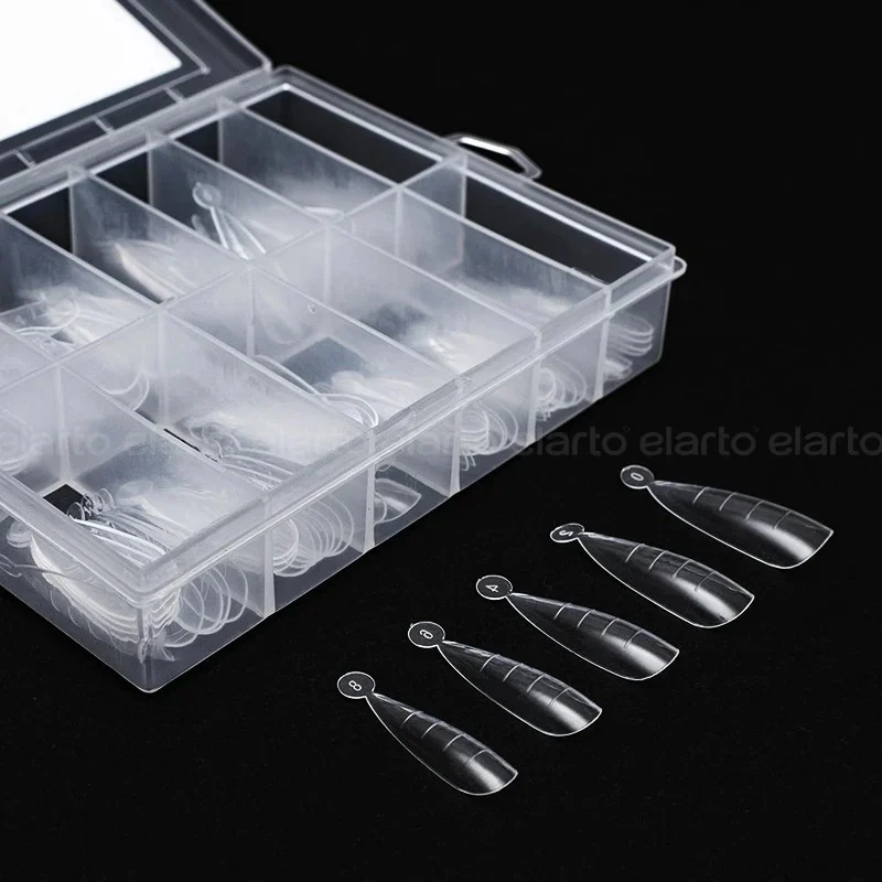 elarto Formy górne Dual Forms Almond Clear do przedłużania paznokci 120szt elarto Formy górne Dual Forms Almond Clear do przedłużania paznokci 120szt