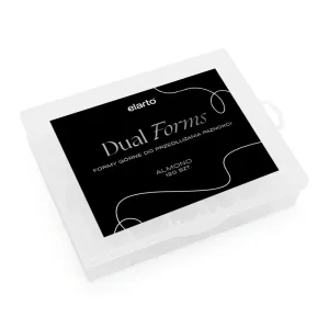 elarto Formy górne Dual Forms Almond Clear do przedłużania paznokci 120szt