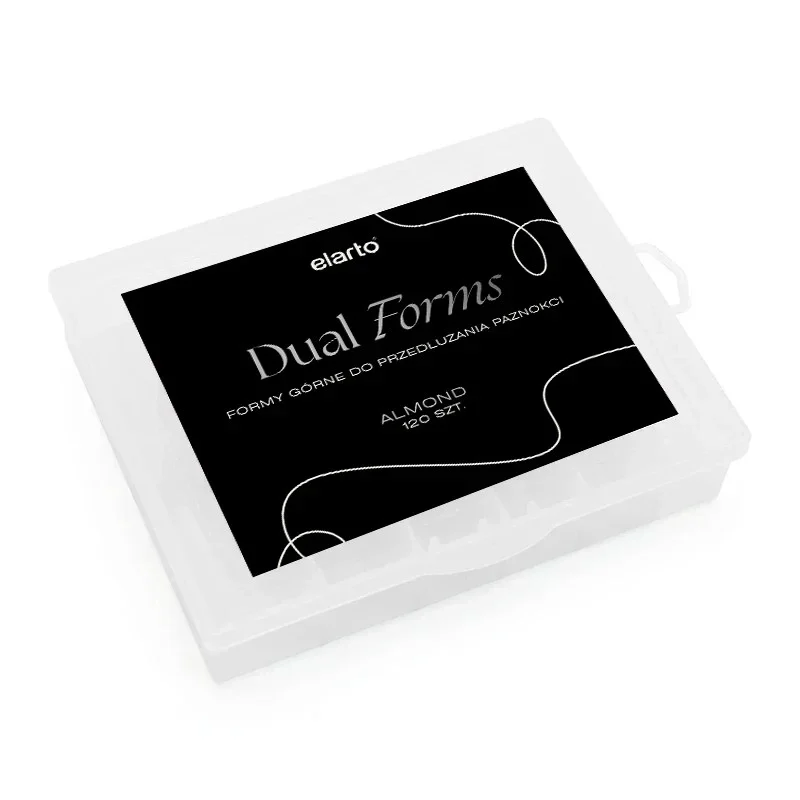 elarto-formy-gorne-dual-form-almond-clear-120-szt elarto Formy górne Dual Forms Almond Clear do przedłużania paznokci 120szt