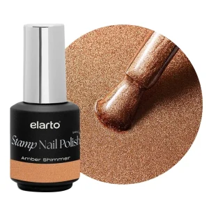 elarto Lakier do stempli Stamp Nail Polish Amber Shimmer (miedziany) 7ml
