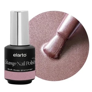 elarto Lakier do stempli Stamp Nail Polish Soft Rose Shimmer (różowy) 7ml