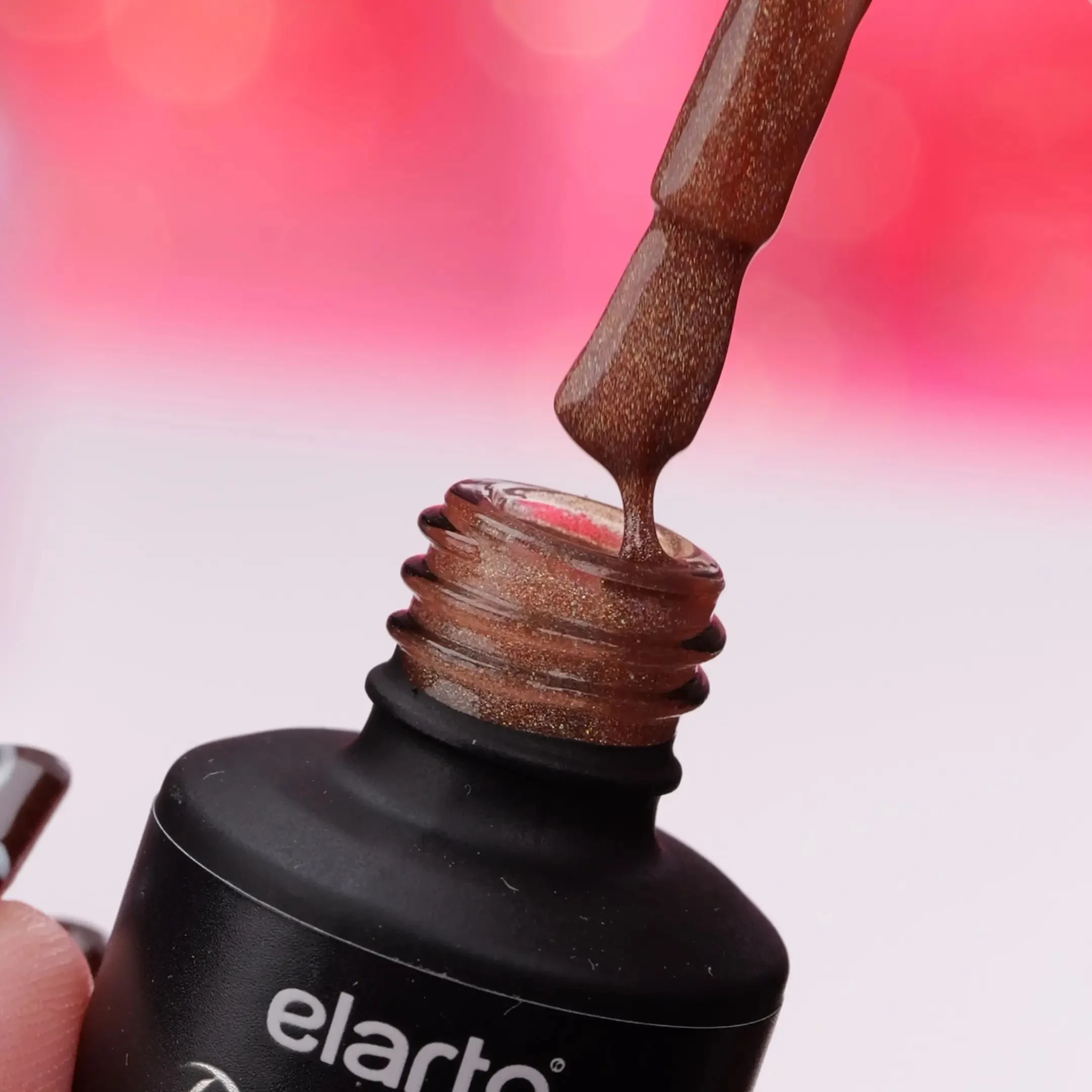 elarto-top-hybrydowy-catlight-cocoa-dry-top-7ml (1) elarto Top hybrydowy holograficzny z efektem kociego oka Dry Top Catlight Cocoa 7ml