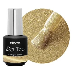 elarto Top hybrydowy holograficzny z efektem kociego oka Dry Top Catlight Solar 7ml