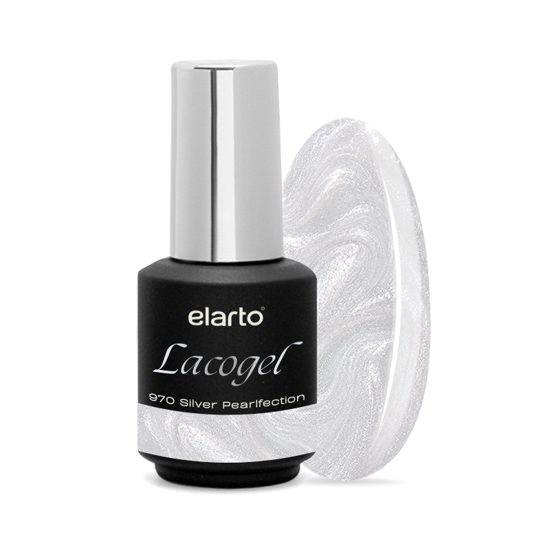 elarto Lakier hybrydowy Lacogel Silver Pearlfection nr 970 7ml elarto Lakier hybrydowy Lacogel Silver Pearlfection nr 970 7ml