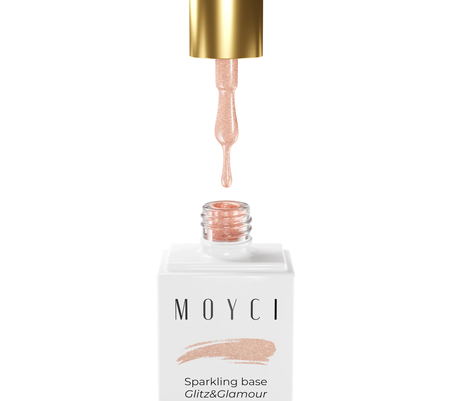 Moyci Sparkling base GLITZ&GLAMOUR Moyci Sparkling base GLITZ&GLAMOUR– baza hybrydowa 6 ml