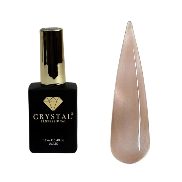 Crystal Base Korean Cat №2 HEMA & TPO Free brązowa baza do paznokci z pyłkiem brązowa baza do paznokci z pyłkiem