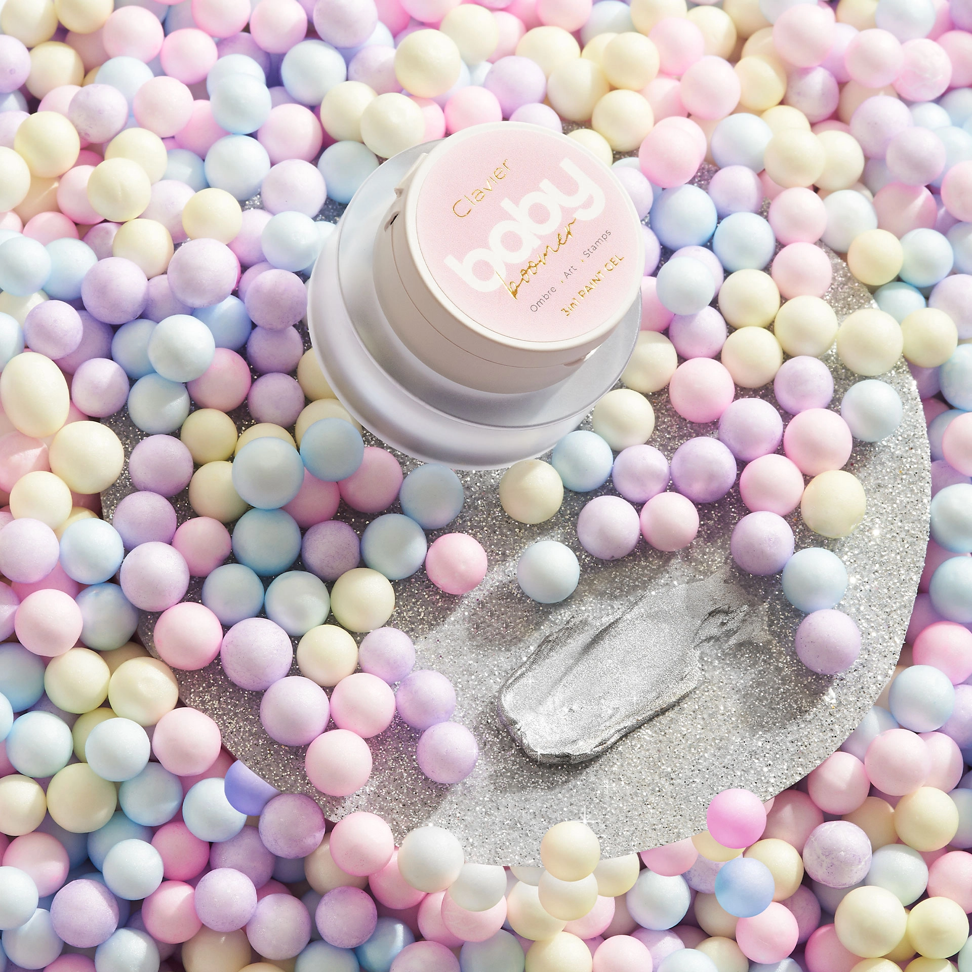 kwadrat-uni-5 Baby Boomer żel 3w1 Clavier, Ombre, Art, Stamps, U05 „Silvera”, 3g.